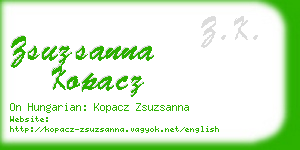 zsuzsanna kopacz business card